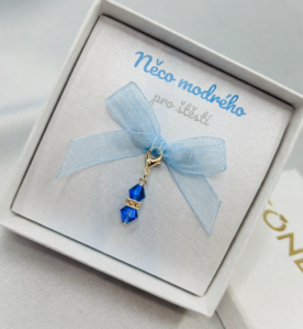 Mini přívěsek něco modrého zlatý - Capri Blue