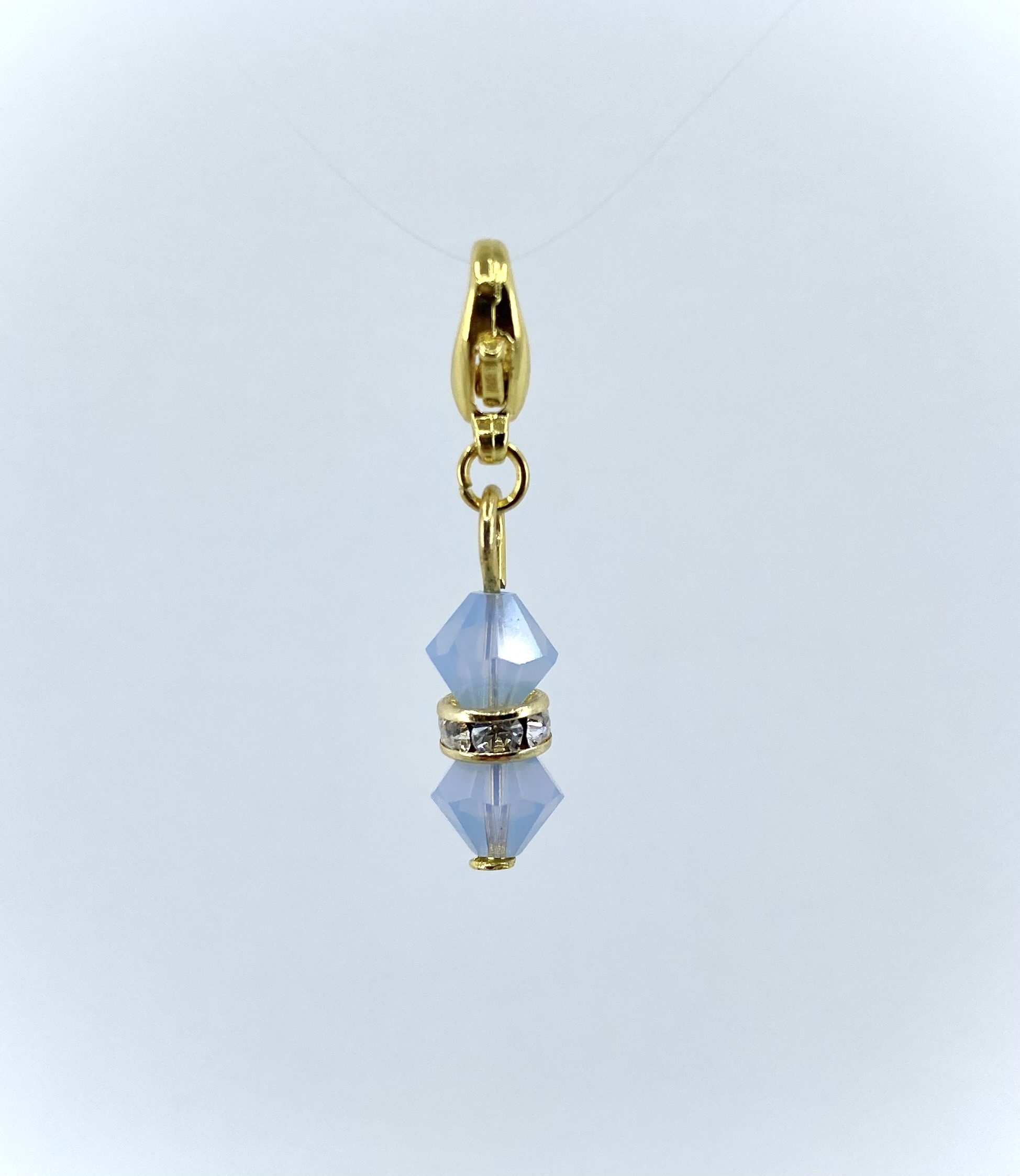 MINI PŘÍVĚSEK NĚCO MODRÉHO zlatý – LIGHT SAPPHIRE OPAL - Obrázek 2