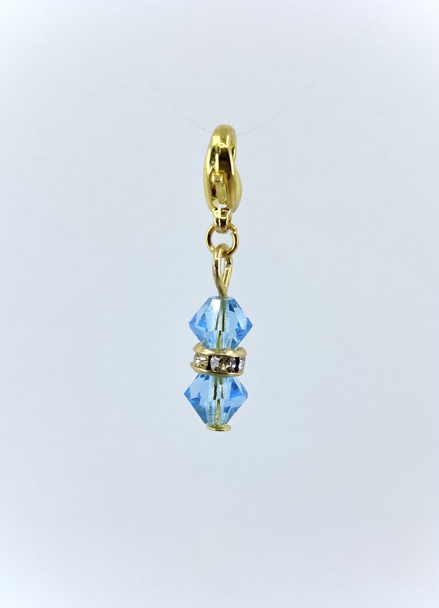 MINI PŘÍVĚSEK NĚCO MODRÉHO Zlatý – Aquamarine - Obrázek 2