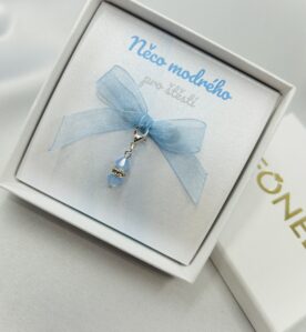 Mini přívěsek něco modrého - Light Sapphire Opal