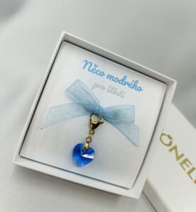 NĚCO MODRÉHO - Swarovski Srdce - Sapphire